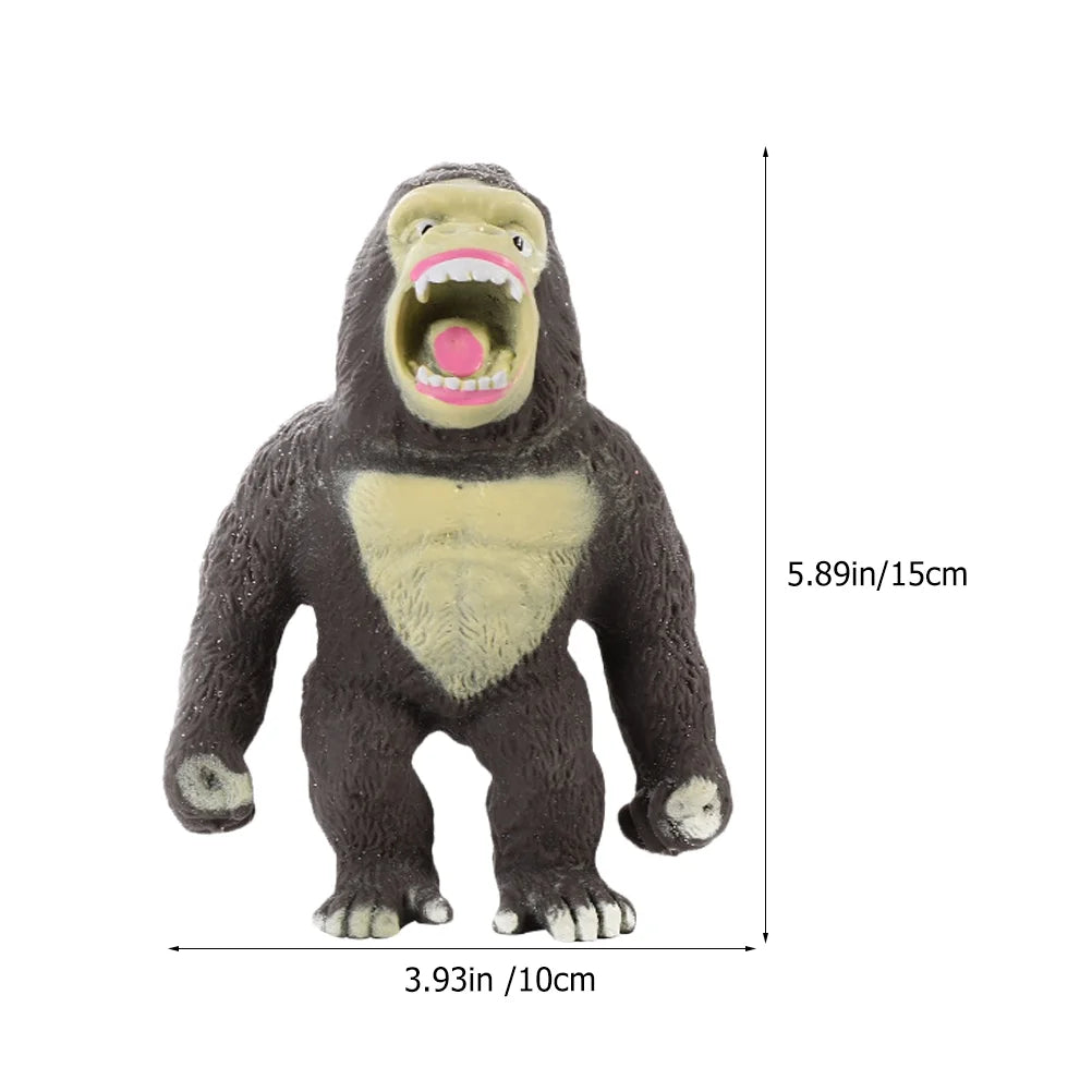 3 PCS Stretchy Toy Animal Gorilla Stress Elastic O4969