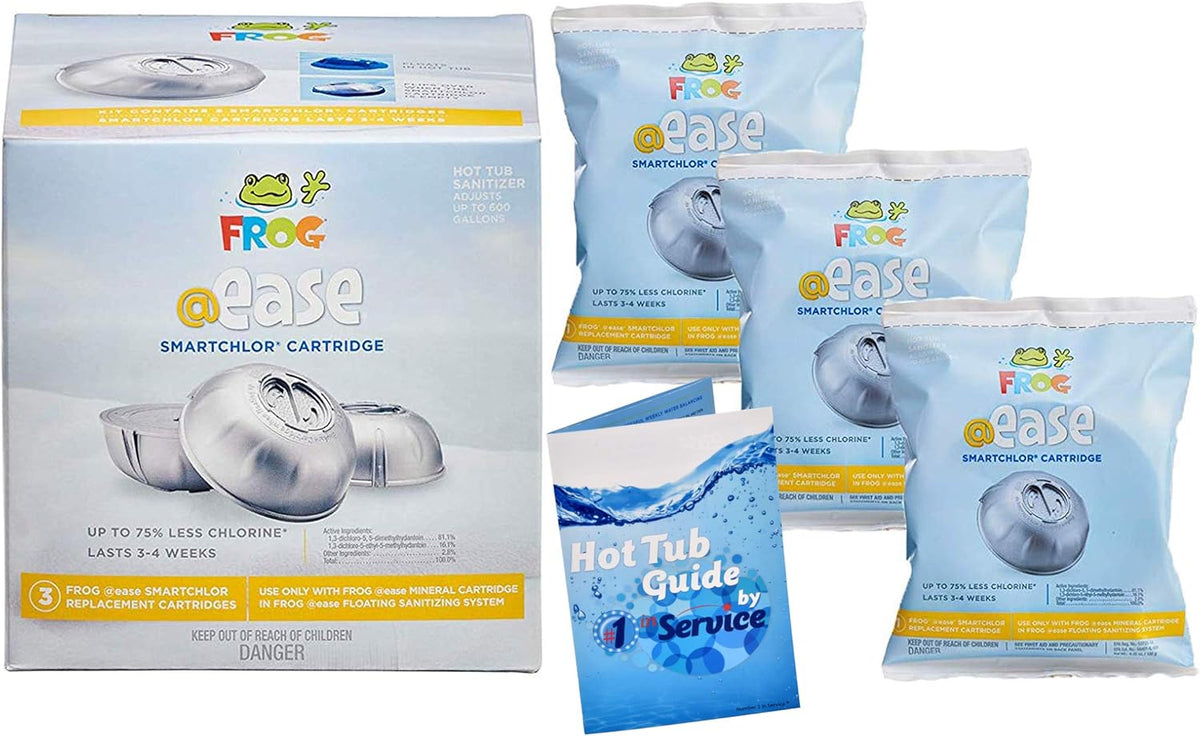 3 Pack SmartChlor Cartridges and Hot Tub Water Balance Guide Z220
