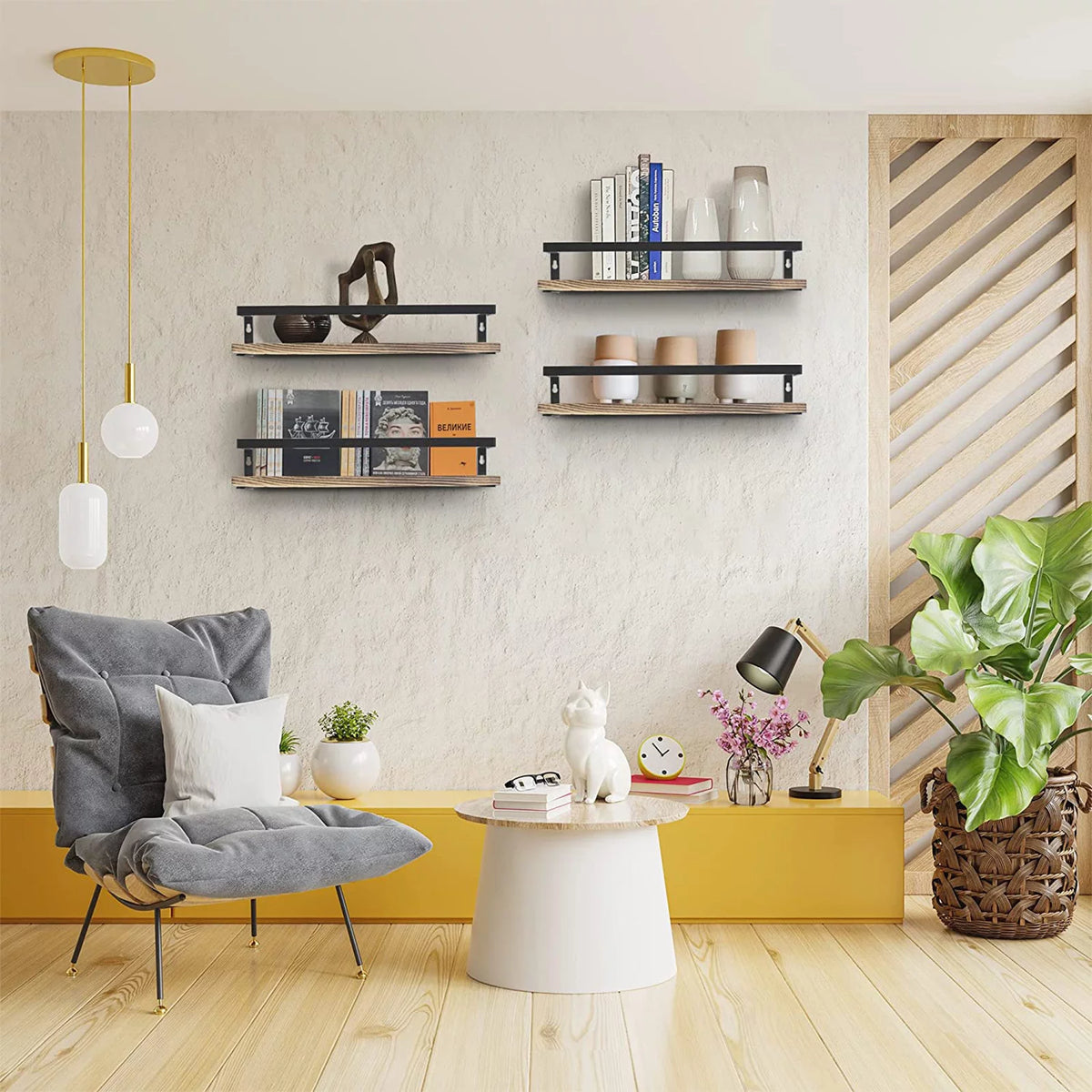 2 Pack Wood Floating Shelves I7307
