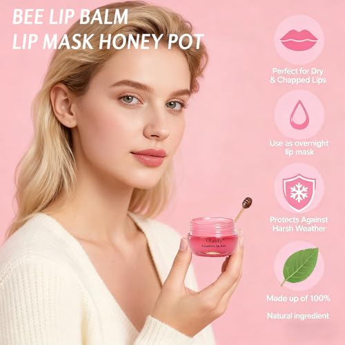 4 PCS Honey Lip Balm Lip Mask M9285