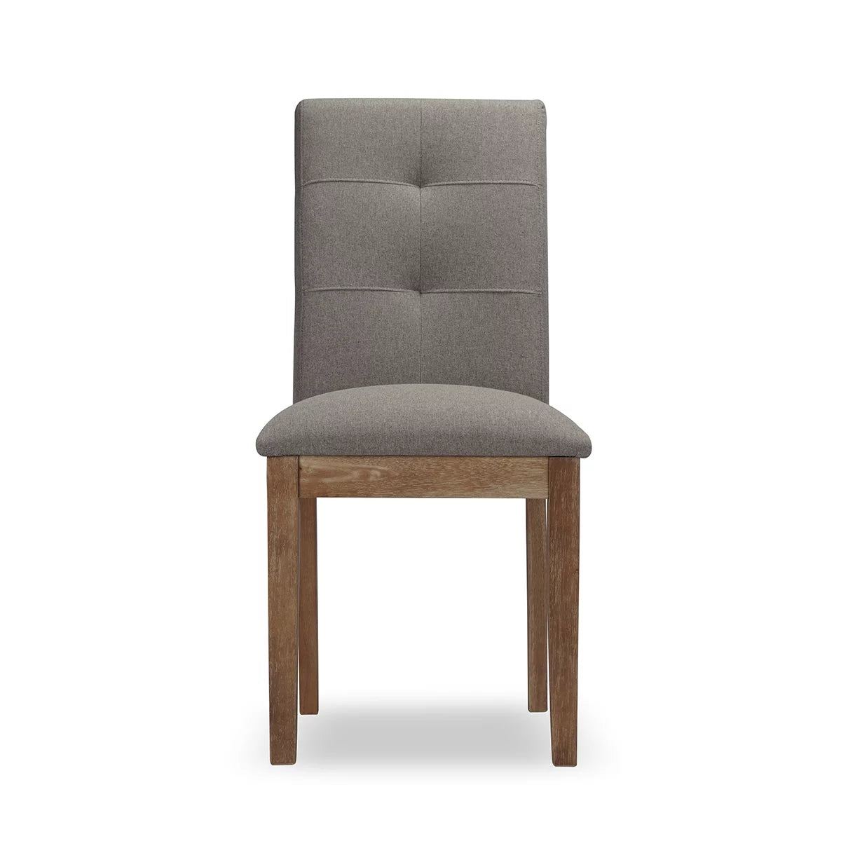 Gray Tufted Dining Chair with Solid Wood Legs Set of 2 Z72759