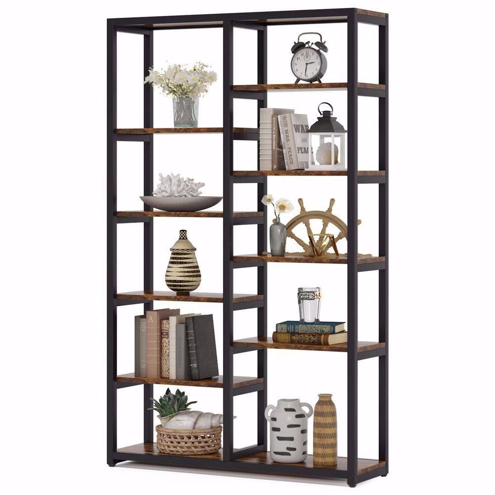 Industrial 10-Open Shelf Etagere Bookcase I675142