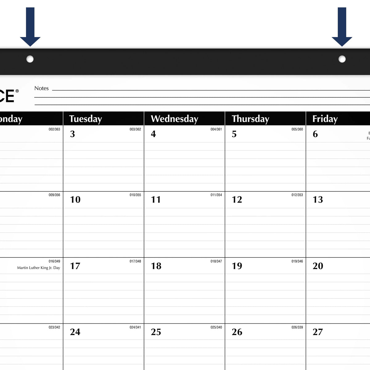 2024 Monthly Desk Pad Calendar 21 3/4 x 17 R34355