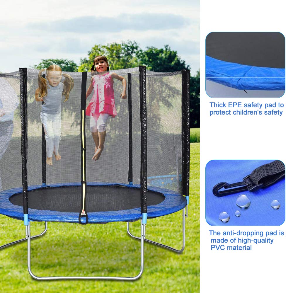 10 FT Trampoline with Safety Enclosure Net Spring Pad Y40505