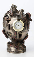 4 1/2 Inch Steampunk Heart Clock Cold Cast Resin Statue K604