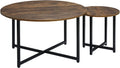 Set of 2 Round Coffee Table with Metal Frame M316