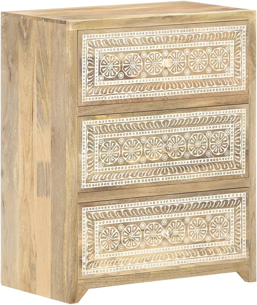 Solid Acacia Wood Sideboard with Drawer and Storage Cabinet V278
