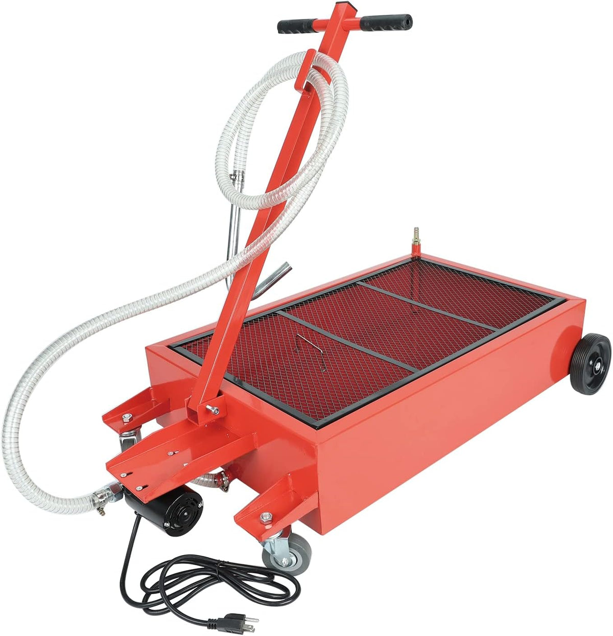 17 Gallon Low Profile Portable Oil Drain Pan with 12V DC Electric Pump U375