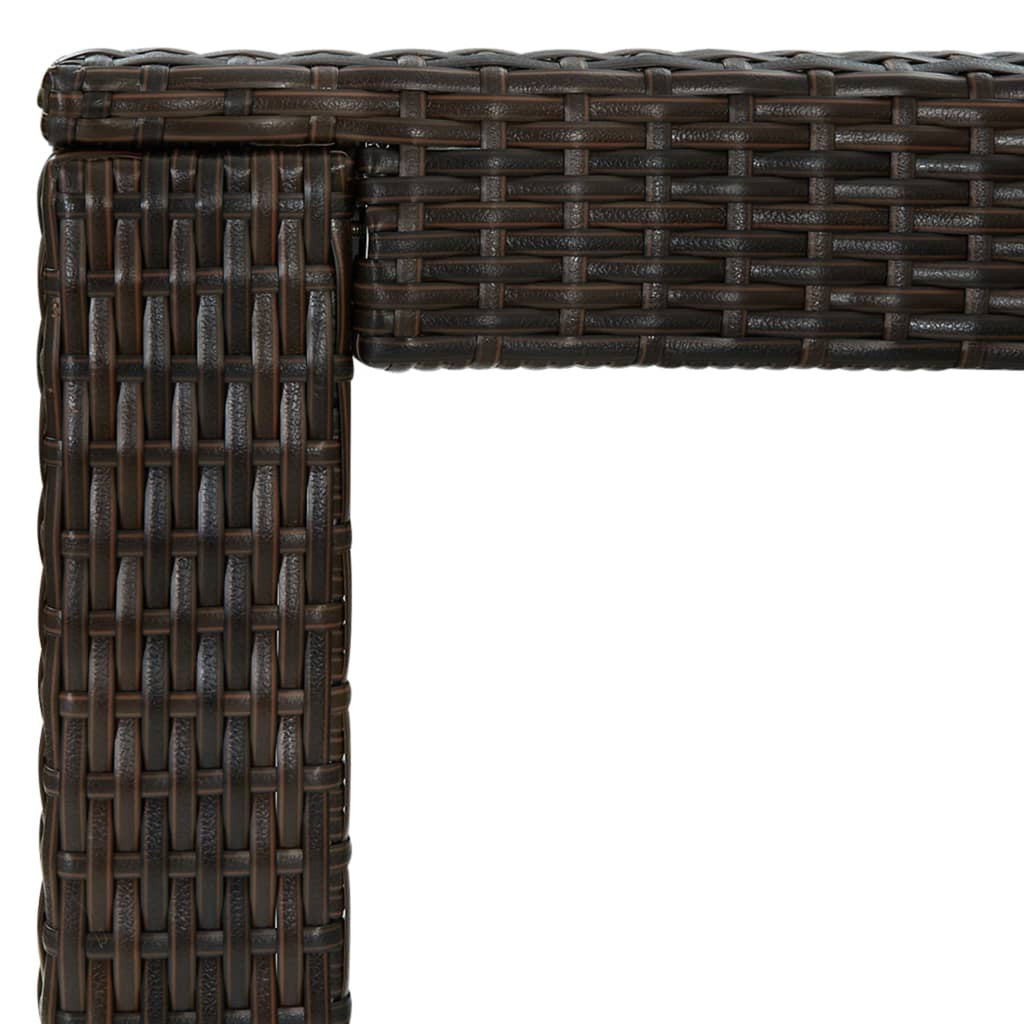 Brown Poly Rattan Patio Bar Table T908