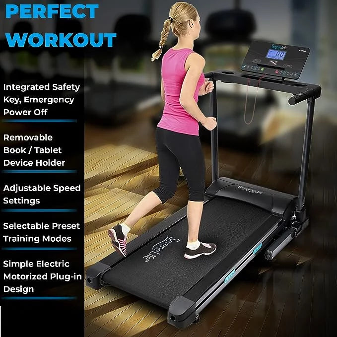 Folding Electric Treadmill with 15 Incline Level C248819