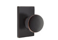 Passage Knob with Modern Rectangular Rose Finish: Oil Rubbed Bronze Z6720