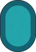 Oval Teal Carpet K2070