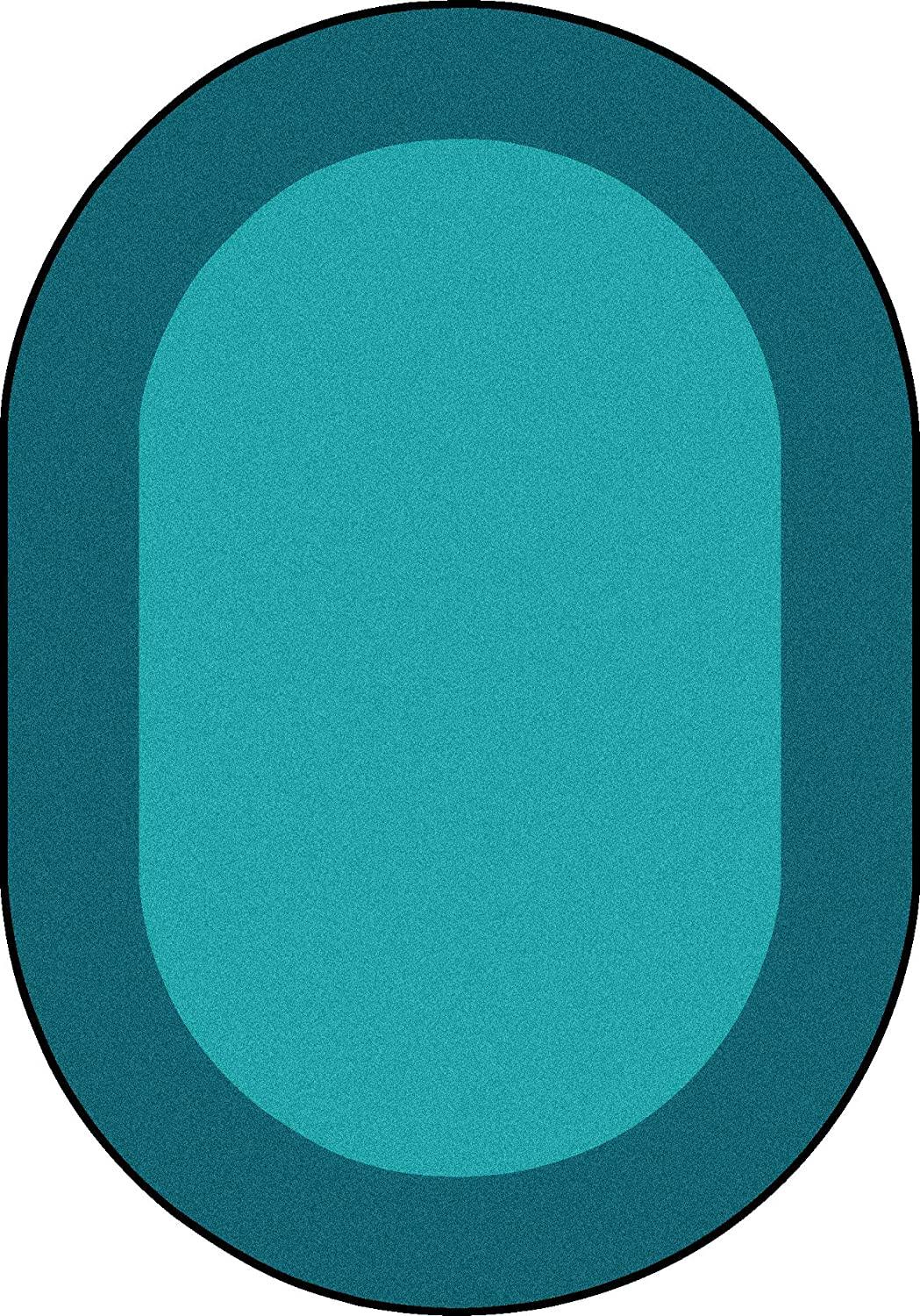 Oval Teal Carpet K2070