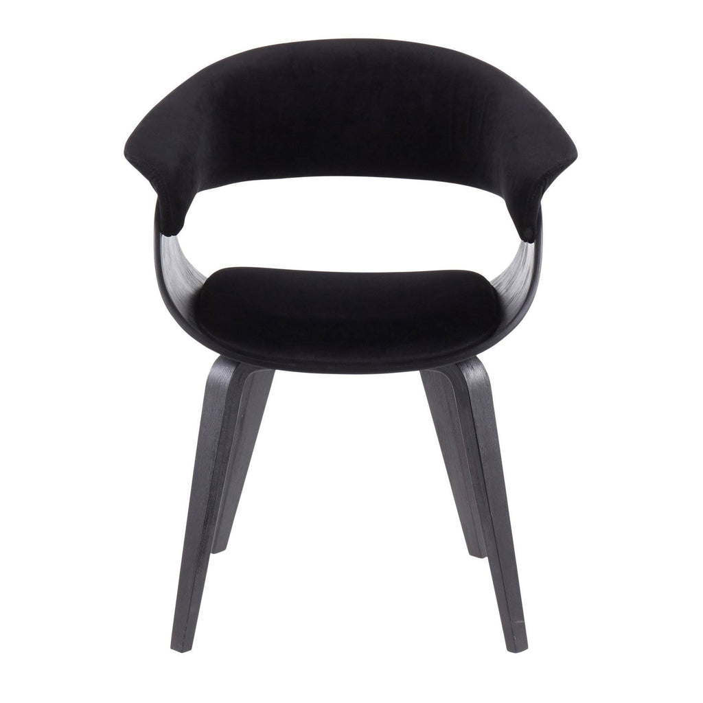 Cream Fabric Zebra Wood Dining Accent Chair Z431626