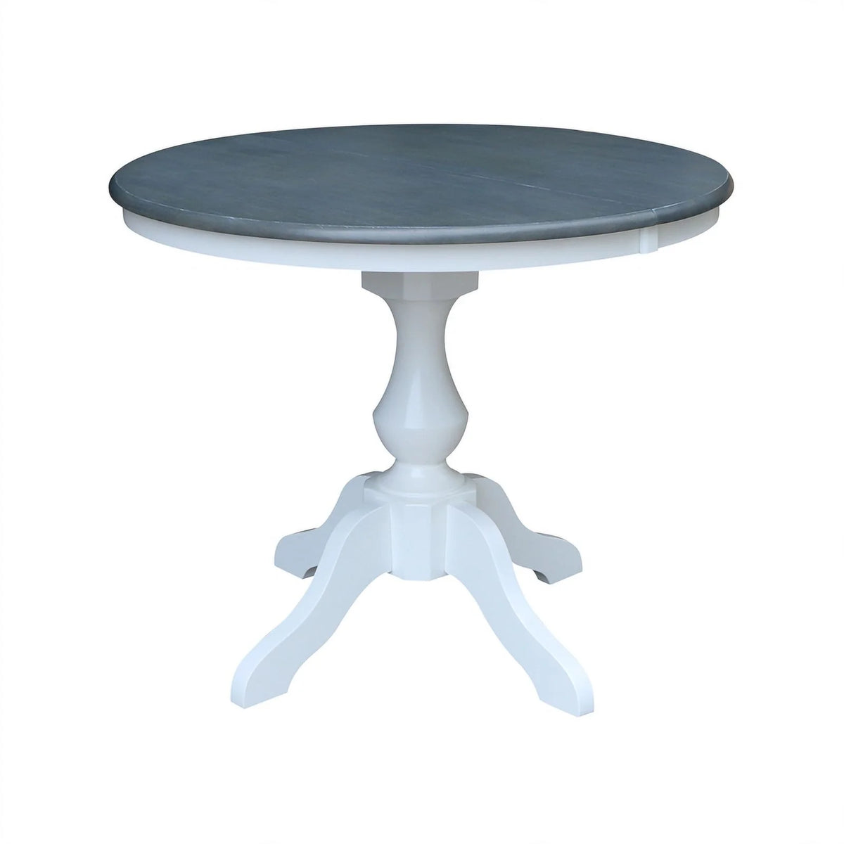 Round Wood Extension Dining Table with 4 Chairs P170136
