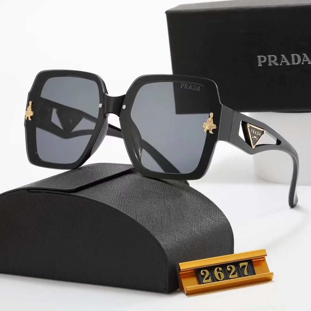 Polarized Triangular Hollow Temple Sunglasses J180895