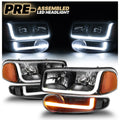 Headlights Assembly with 2 Pairs Pre-Assembled 6000K LED Bulbs Y969335