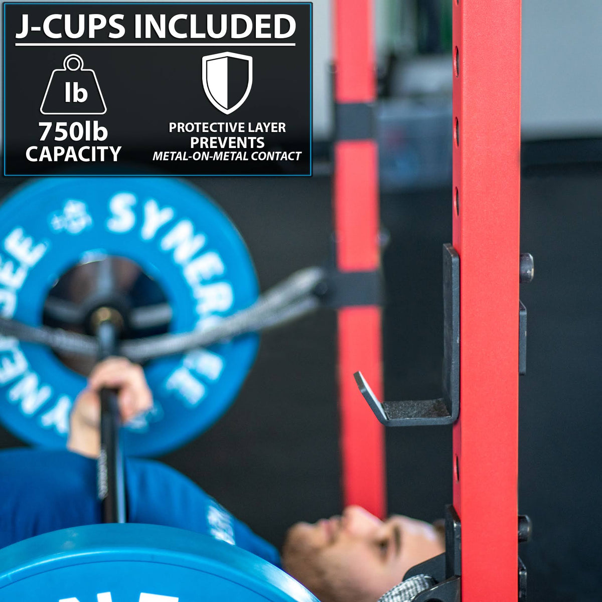 Black Red Steel Power Rack with Pull Up Bar V3631