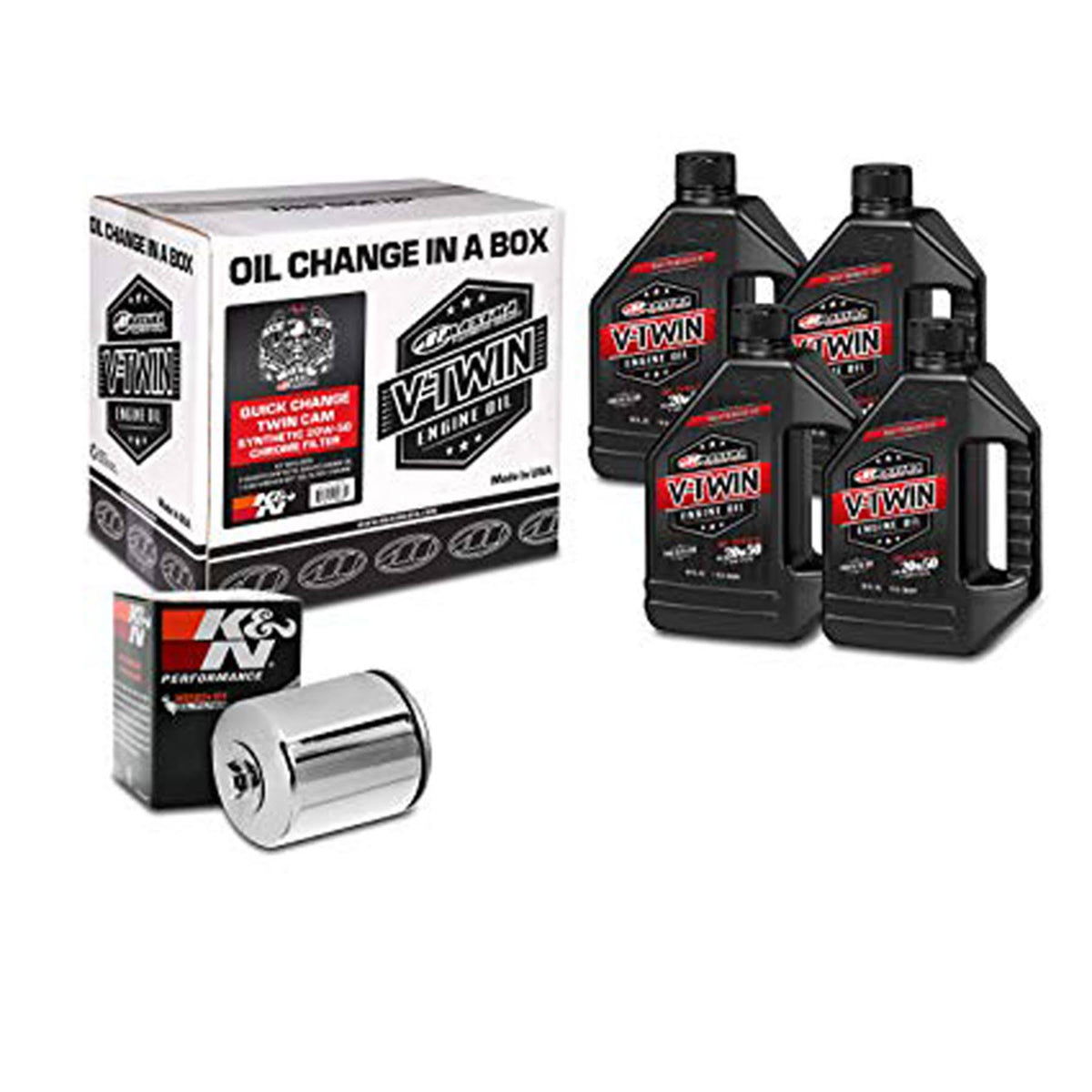 V-Twin Quick Change Kit Synthetic w/ Chrome Filter X862684