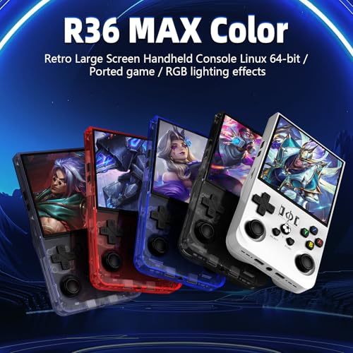 Black 4.0 Inch IPS Screen 64GB Retro Handheld Game Console U3955