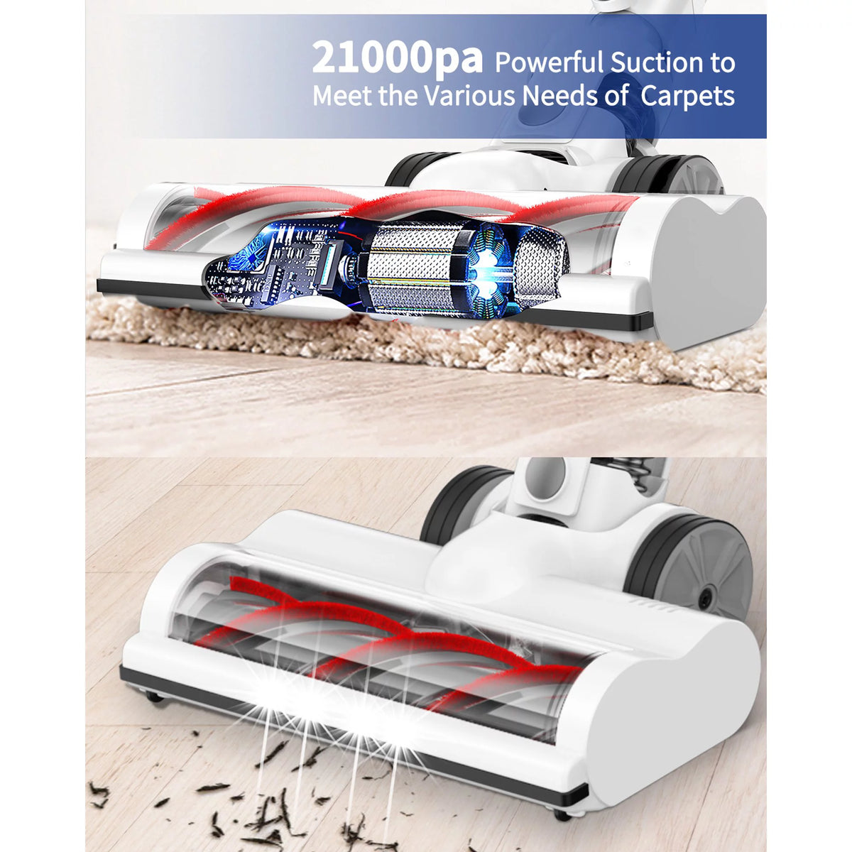 Cordless Lightweight Stick Vacuum Cleaner with 30Kpa Suction X257644