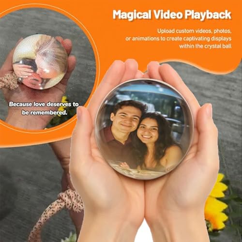 2.7inch Light Up Sphere 3D Crystal Ball with Electronic Display Sound E143