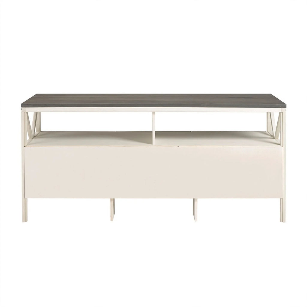 60" Distressed 3-Drawer Solid Wood TV Console D151