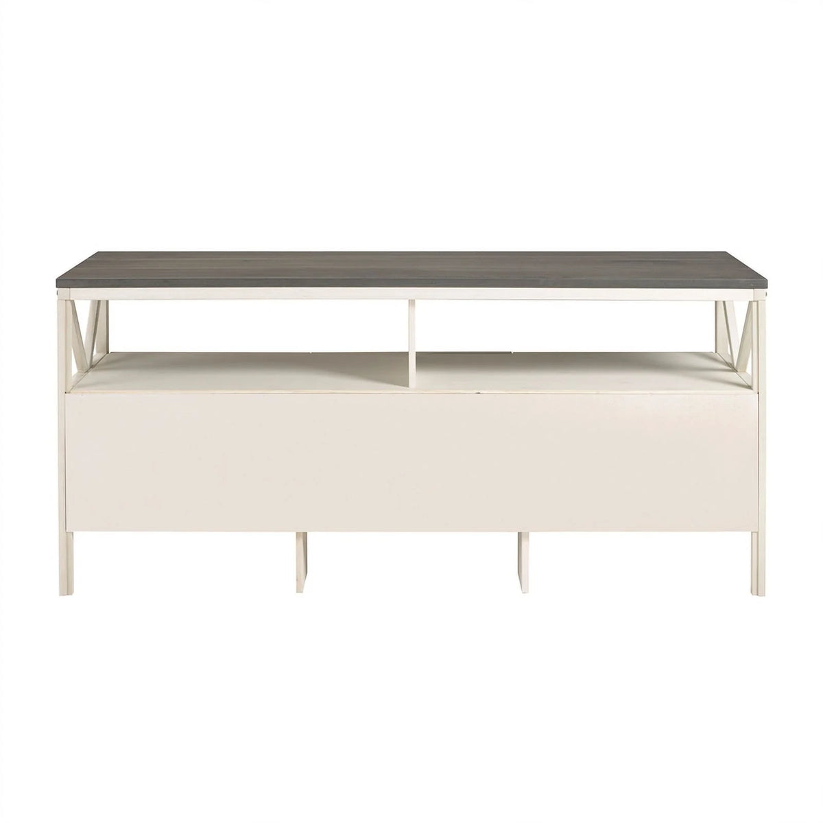 60" Distressed 3-Drawer Solid Wood TV Console D151