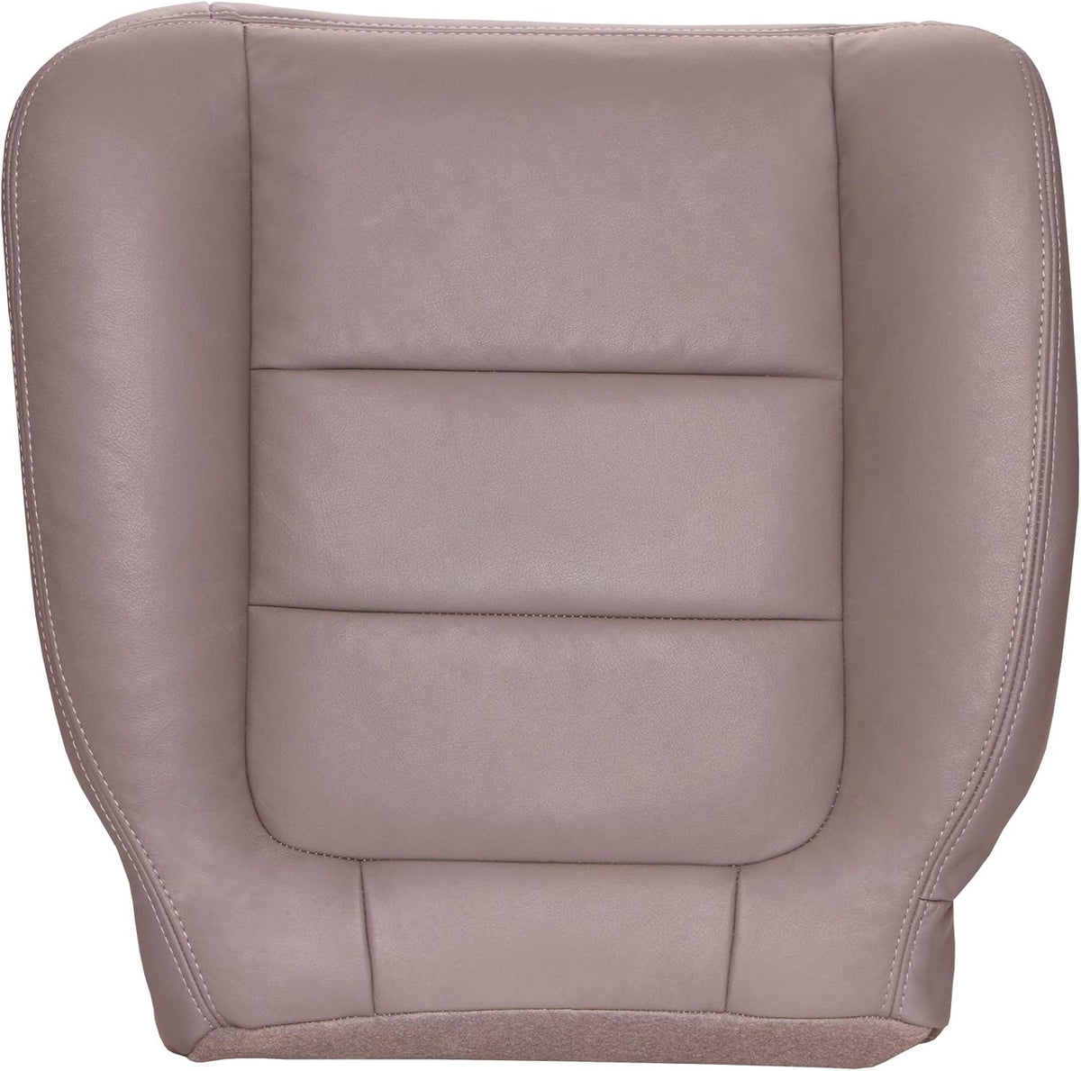 Driver Bottom Replacement Leather Seat Cover - Ebony Black S6876