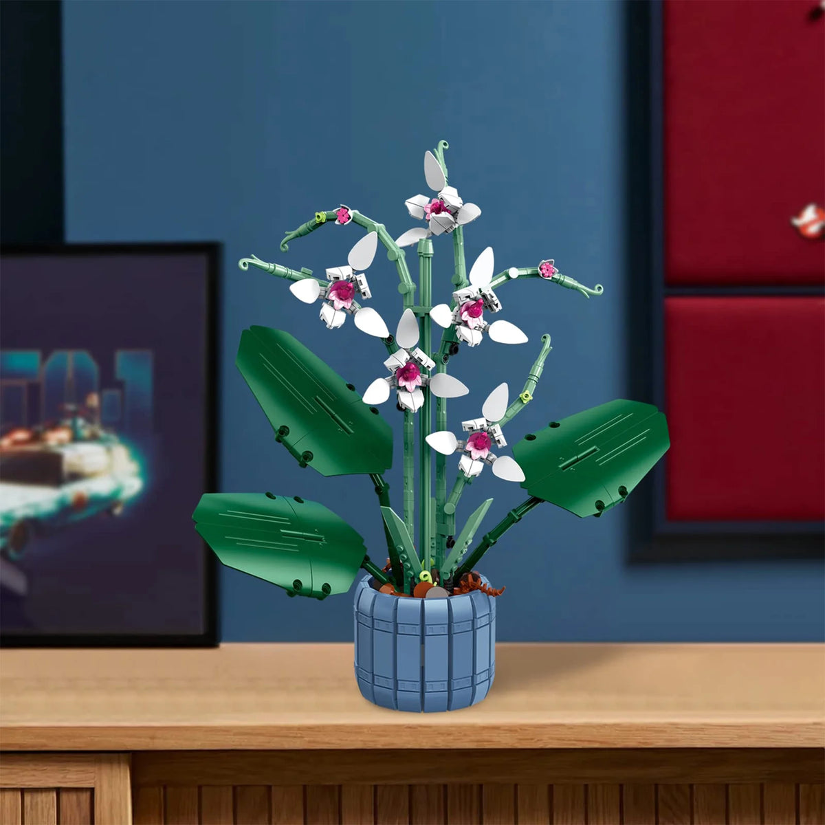 White Butterfly Orchid Building Block Set V664058
