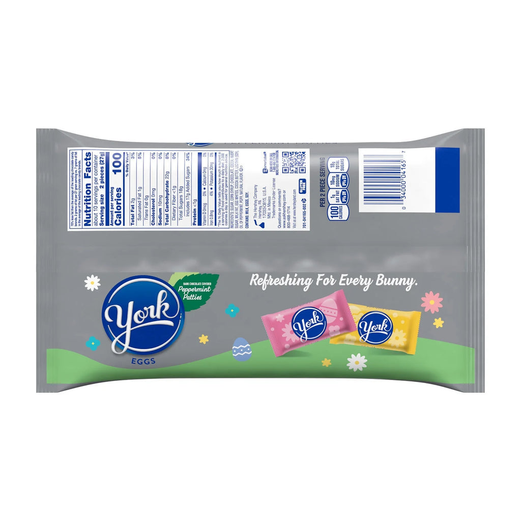 Dark Chocolate Peppermint Patties Eggs Candy, Bag 9.6 oz B2093