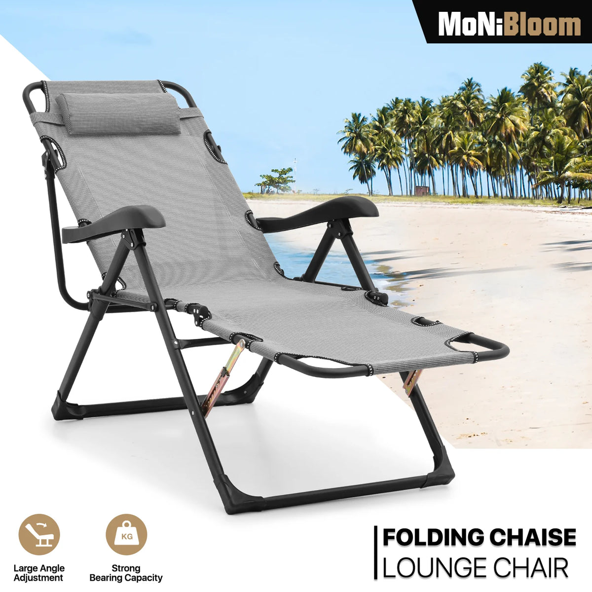 Grey Adjustable Zero Gravity Lounge Chair A40735