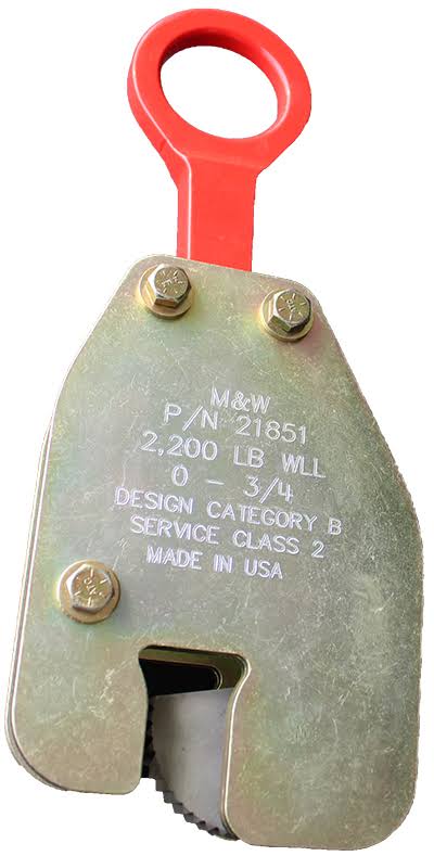 Vertical Plate Clamps Lifting Attachment 2200 lb. Capacity L58296