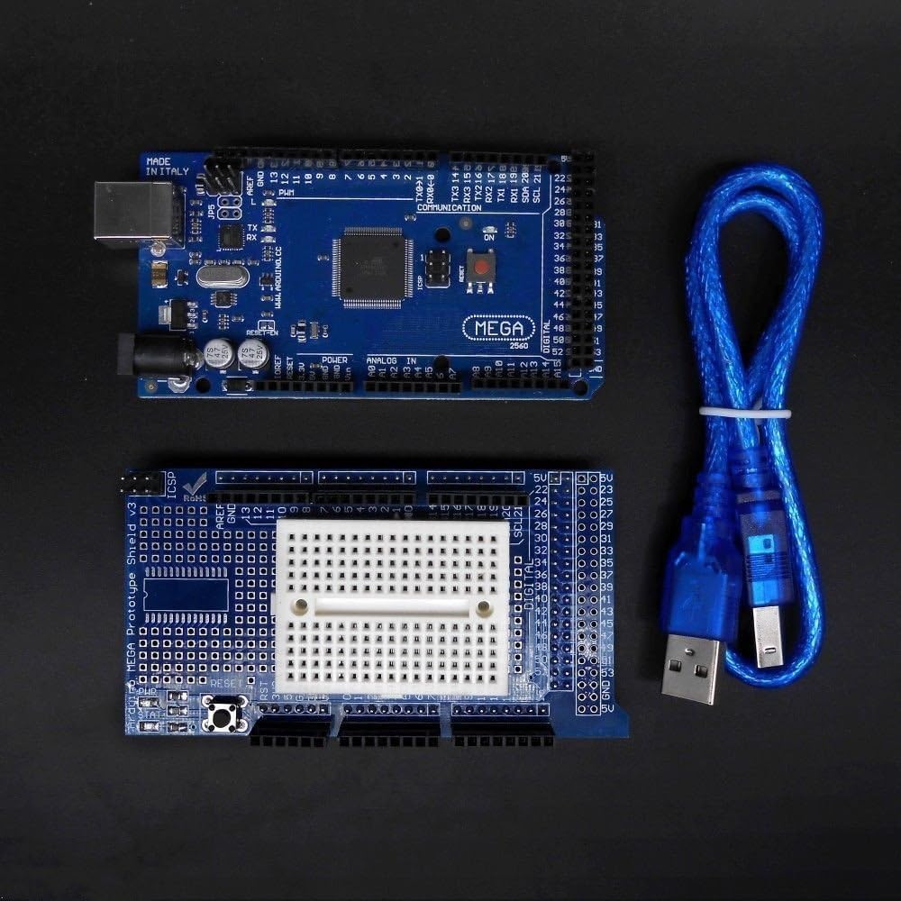 Mega2560 LCD1602 Servo Stepper Motor Sensors Breadboard Jumper Wire Resistor Capacitor Transistor STEM Electronic Projects Starter Kit C890