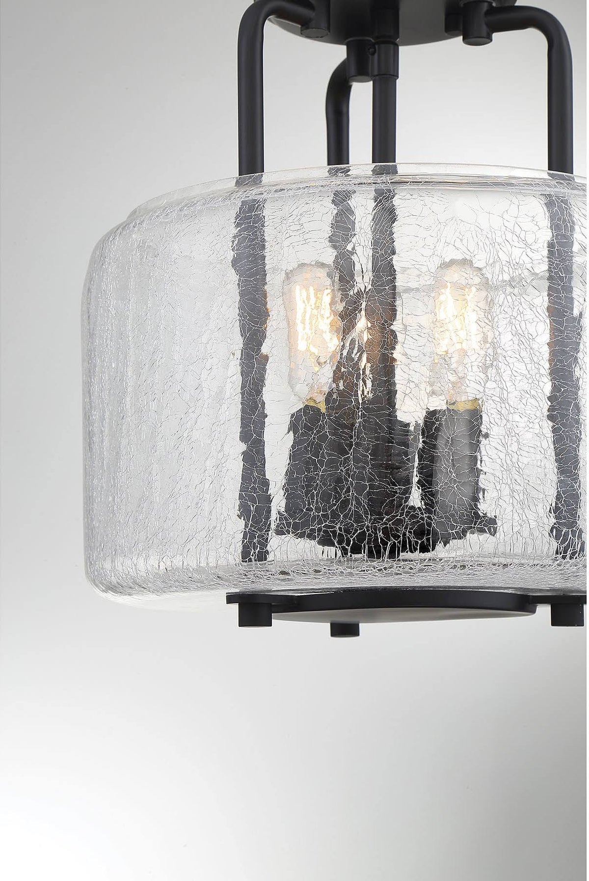 3 Light Black Semi Flush Mount Z509443