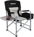 Heavy Duty Folding Camping Directors Chair with Side Table Storage Pockets B1446