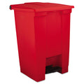 Red 12 gal Polyethylene Trash Can with Foot Pedal T97145