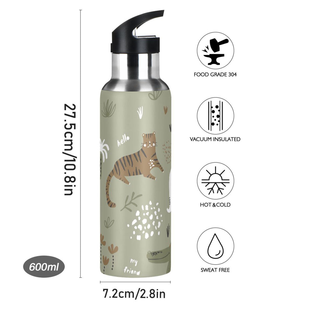Green Vacuum Insulated Stainless Steel Water Bottle 20 OZ J1945