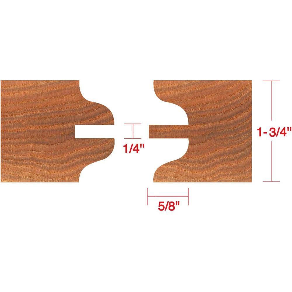 6 pc. Stile & Rail Set with Ogee, 1-1/4x22 Bore F2483