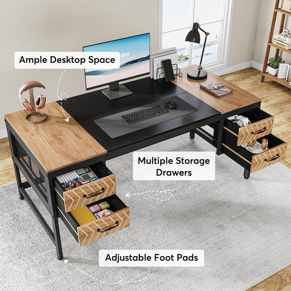 63 inch Computer Desk with 4 Drawers L587667