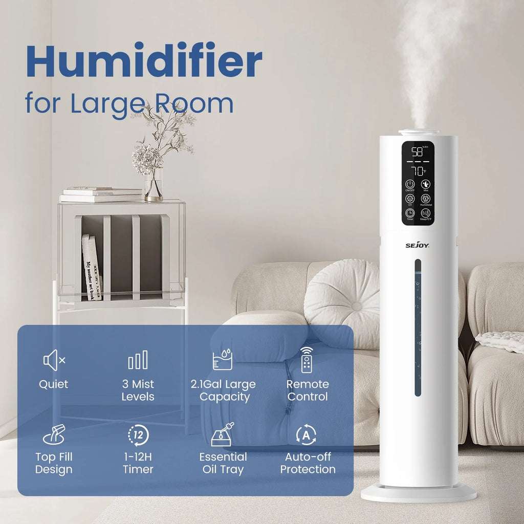 8L Top Fill Ultrasonic Floor Humidifier I189