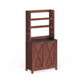 Rustic Walnut Kitchen Storage Hutch N3778
