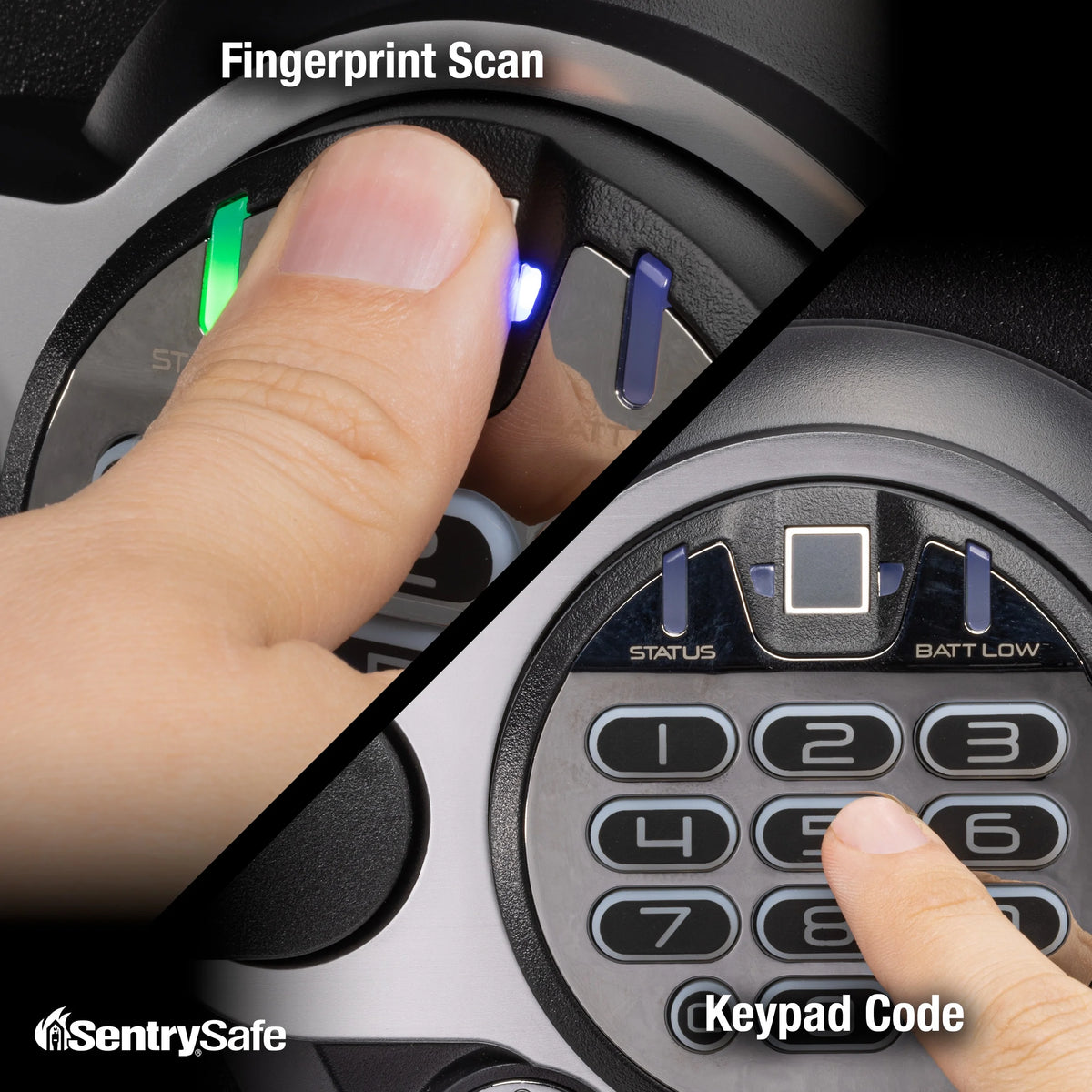 Fire-Resistant and Water-Resistant Safe with Fingerprint Biometric Lock, 1.23 Cu. ft. Q715