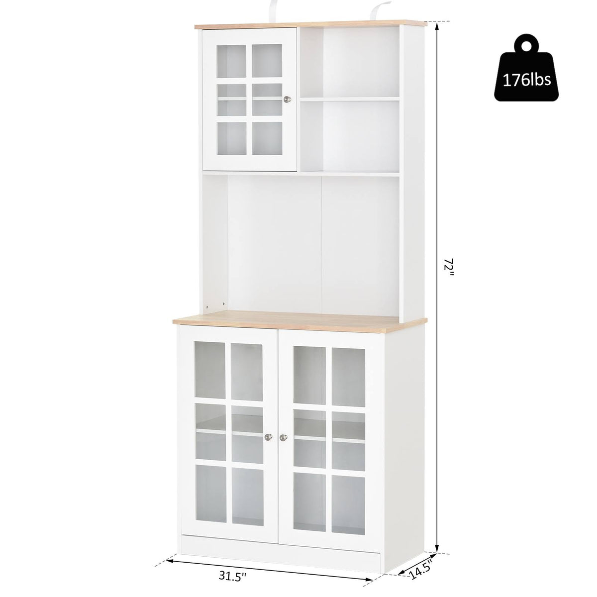 White Kitchen Pantry Cabinet P78431