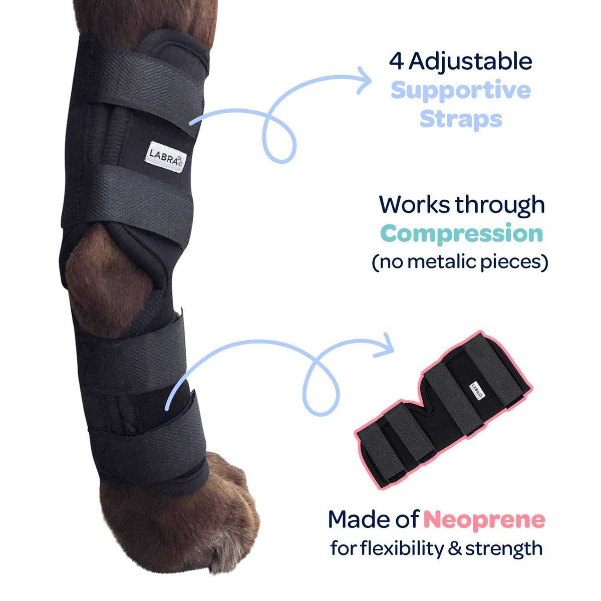 Dog Rear Leg Hock Joint Compression Wrap I602