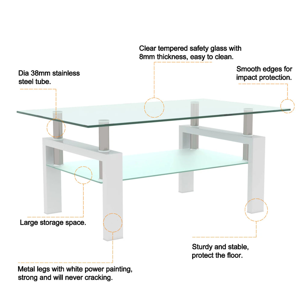White Coffee Table F7544