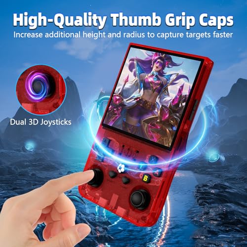 Black 4.0 Inch IPS Screen 64GB Retro Handheld Game Console U3955